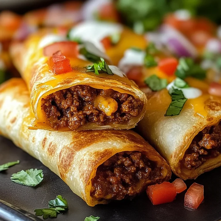 Crispy Cheesy Beef Chimichangas