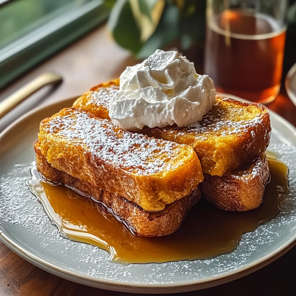 Fall Pumpkin French Toast Breakfast