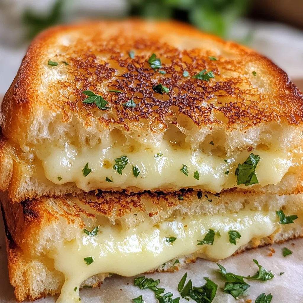 Garlic Bread Grilled Cheese