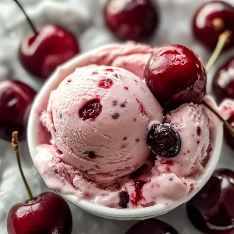 Healthy Cherry Greek Frozen Yogurt