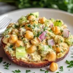 Mashed Chickpea Salad with Greek Yogurt