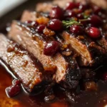 Slow Cooker Cranberry Glazed Brisket